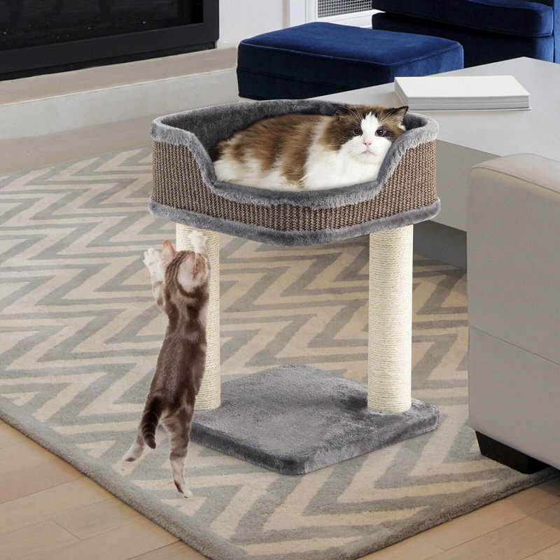 Perchoir pour chat 19 "à plusieurs niveaux, gris