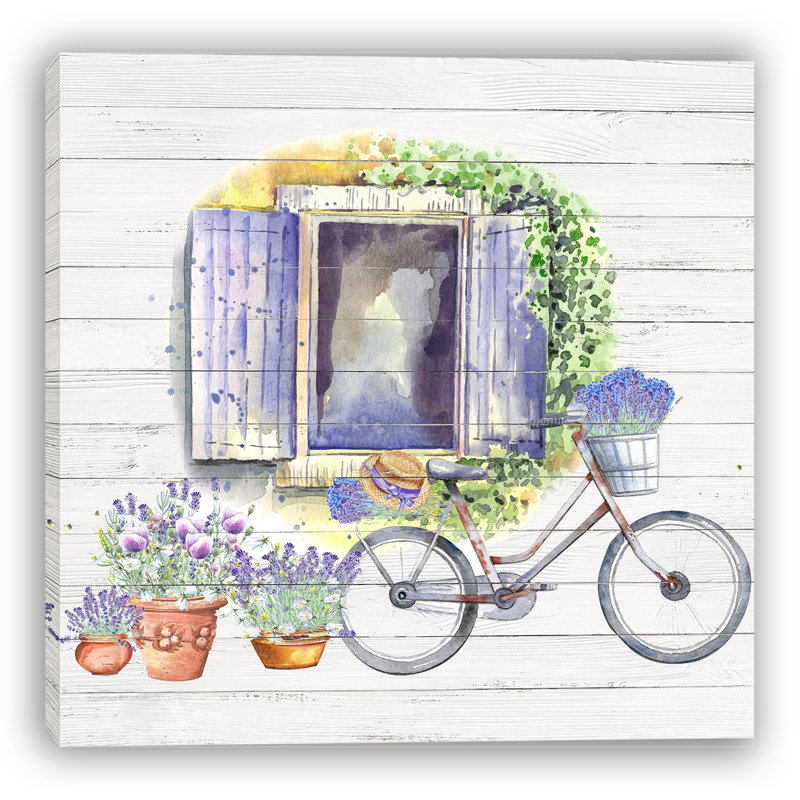 Lavande Window Ride - Art mural sur toile tendue, H 20 po x l 20 po