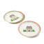 Holly Village Ceramic Dessert Plates