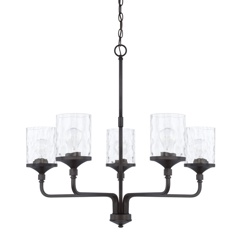 Colton Dimmable Classic / Traditional Chandelier, Matte Black, 5
