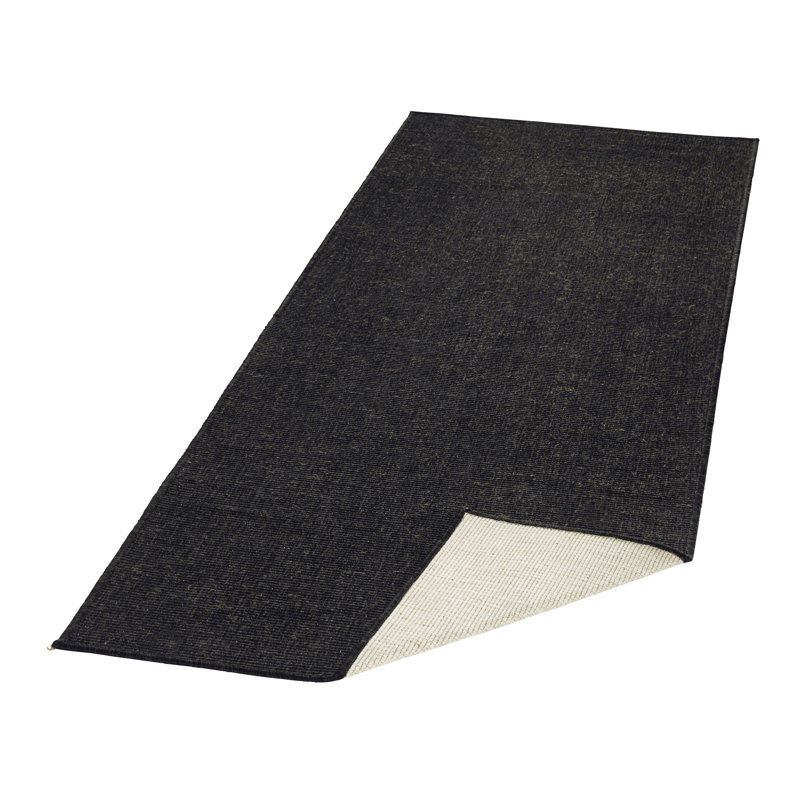 Uni Miami Flatweave Black Rug, Runner 80 x 250 cm