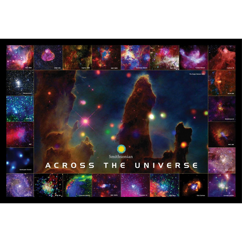 «Across the the Universe Smithsonian», impression sur papier, H 26,5 po x l 38,5 po x P 1,25 po, Papier encadré noir