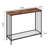 33.5 Inch Entrance Table,Sofa Table with Glass Shelf and Metal Frame Narrow Entrance Table-327808568
