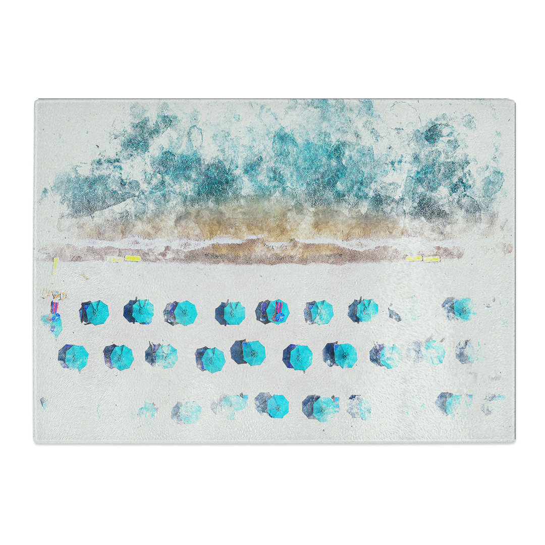 Tempered Glass On the Beach Chopping Board
