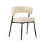 Chaise en cuir crème végétalien