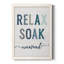 Relax Soak Unwind - cadre photo, art textuel sur toile-231070113-231070115