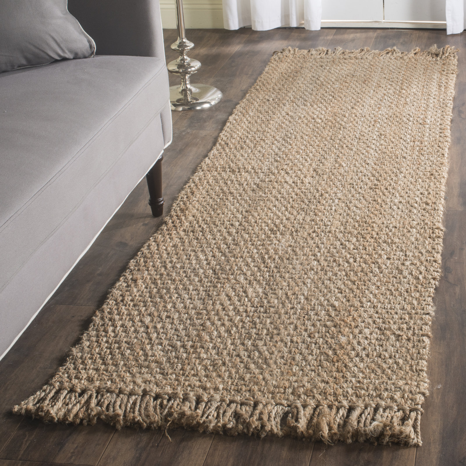 Parkerfield Natural Hand-Woven Jute Rug, Runner 2'6" x 14'