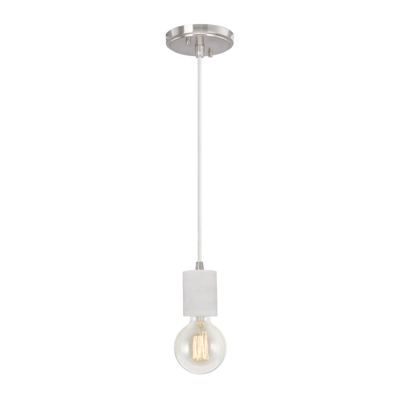 Luminaire sphère suspendu 1 lumières simple Castiel, H 66 po x l 4,5 po x P 4,5 po