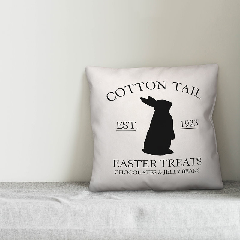  Tail Easter Treats Throw Pillow, 16" x 16", Polyester/Polyfill