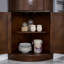 Vitrines en bois massif brun noisette