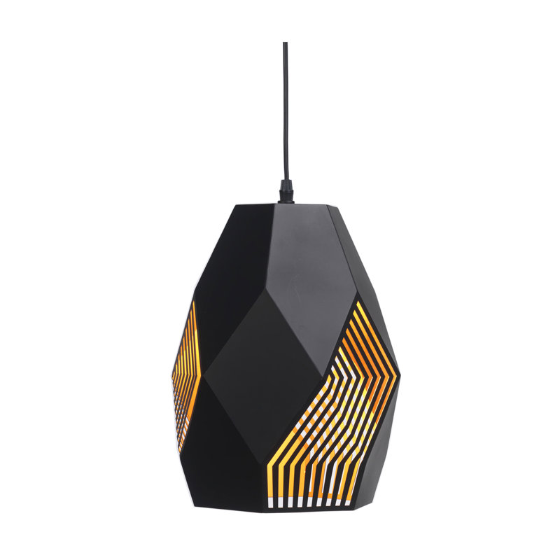 Letson 1 - Light Black/Gold Dome Pendant
