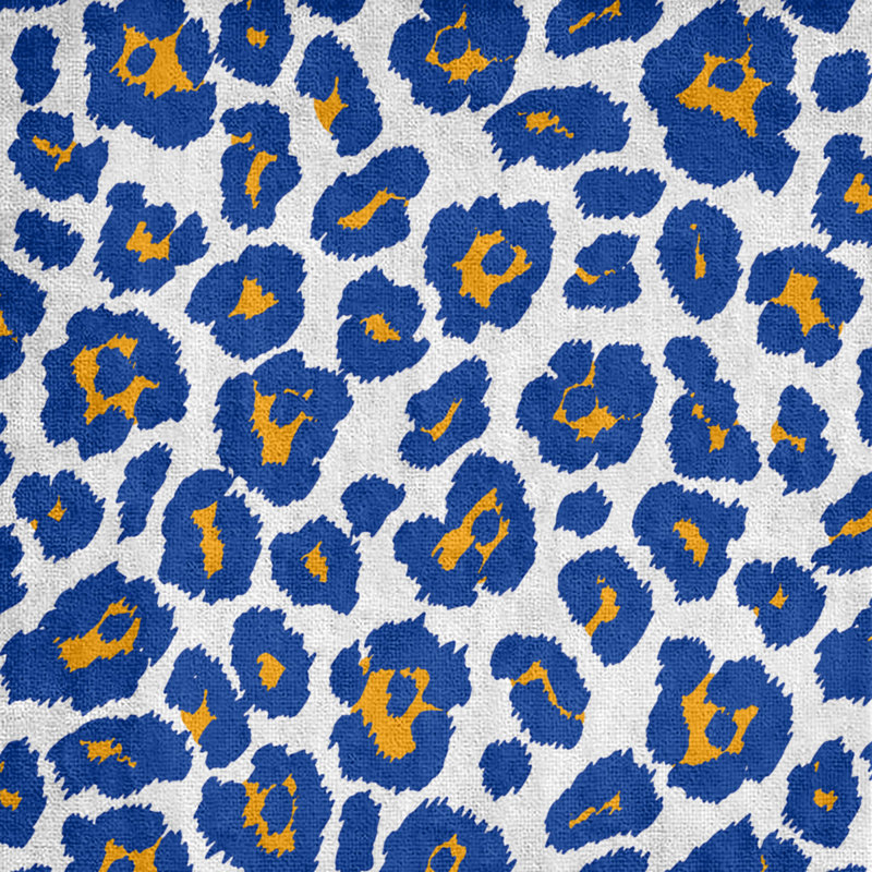 Serviette de plage Davlin, Mélange polyester-coton, Blanc / or / bleu