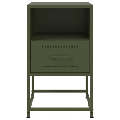 Andrietta 36cm W Steel Bedside Table