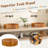 16" X 16" Vessel Sink Teak Wood Washbasin With Drainage Hole & Smooth Finish