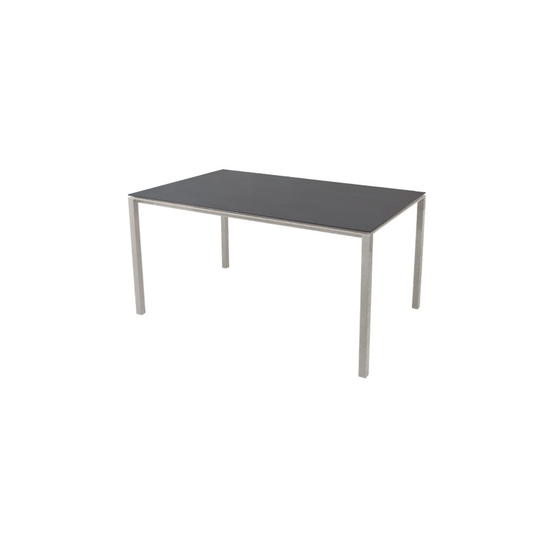 Rectangular Outdoor Dining Table ,, Taupe/Nero Black, 28.8" H x 39.4" W x 110.3" D