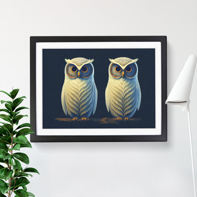 Symmetrical Owls - Single Picture Frame Print