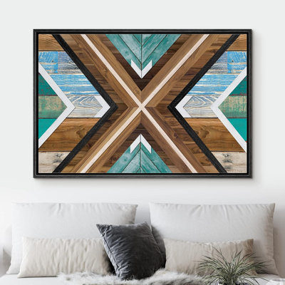 Geometric Western Shape Geometric Wood Effect Collage Abstract Shapes Illustrations Country Farmhouse Rustic