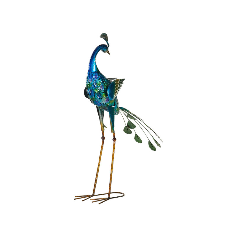 PEACOCK Iron Garden Statue