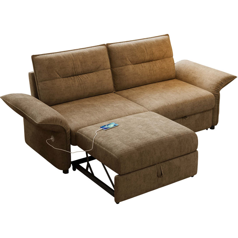 Convertible Sofa Bed with Plush Comfort