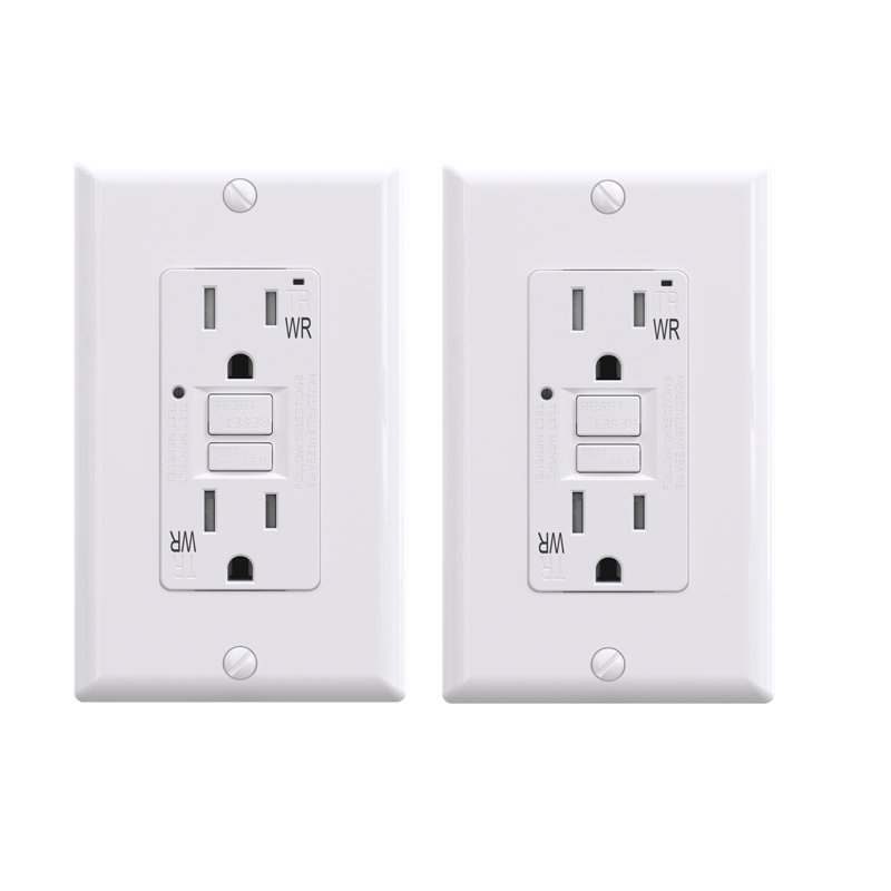 15 Tamper Resistant Duplex Outlet, White