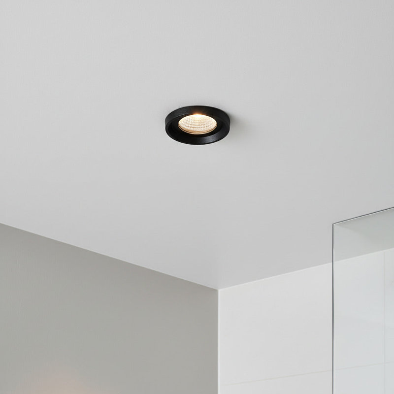UltraBeam 6 Watt Black LED Recessed Bathroom Ceiling Spotlight - IP65 Waterproof