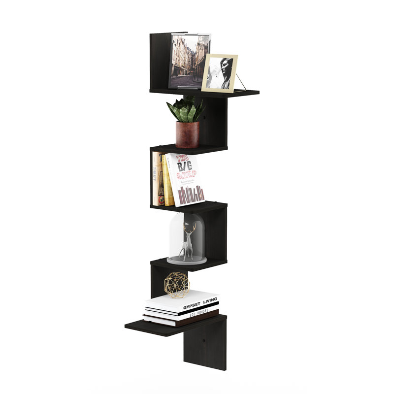 Authement 5 Piece Corner Shelf, Espresso