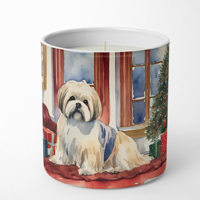 Caroline's Treasures Christmas Tree Scented Tumbler Candle With Ceramic Holder In Multi Color