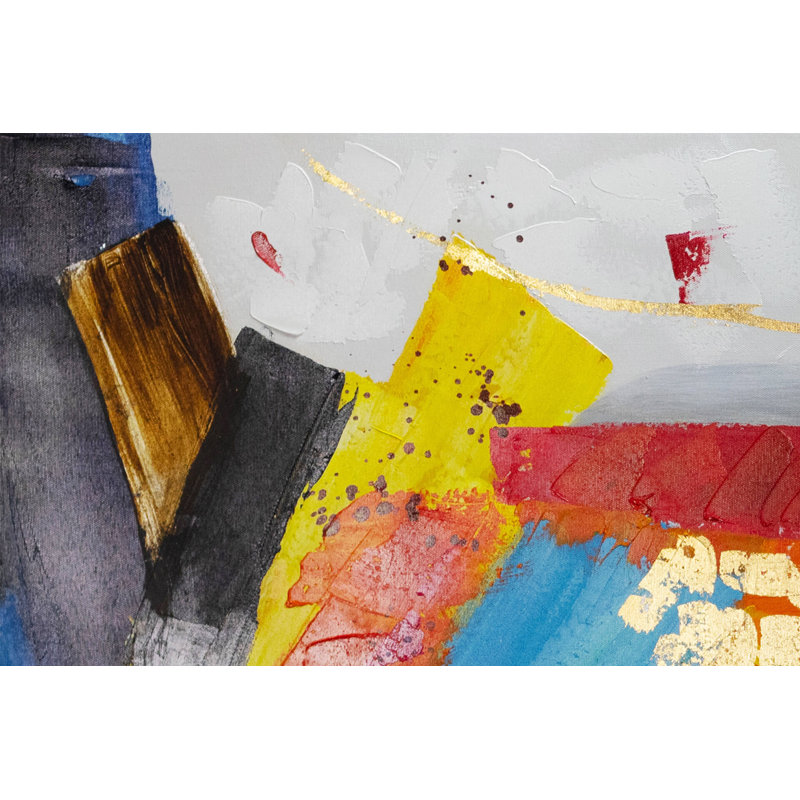 Combustion of Color Hand -Painted Acrylic Painting