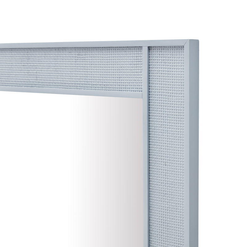 Solene Rectangle Framed Wall Mirror, Serenity Blue