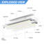 Luminaire suspendu linéaire 300W à DEL 300W 45000Lm 100-277V 0-10V Dimmable 5000K pour ateliers-123393452-123393450-123393453