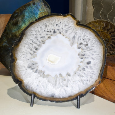 Picturesque Polished Thin Agate Plate