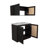 Ashura Kitchen Cabinet Set with Wall Cabinet, Storage Shelves, and Pantry Storage – Wenge-131154034