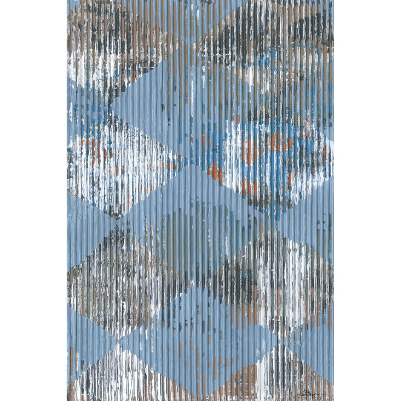 Harlequin Blue I by Dlynn Roll - Wrapped Canvas Print, 46cm H x 30cm W