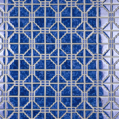 Carrelage mosaïque bleu en porcelaine 6 "x 6" Osaka