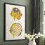 «Yellow & Gray Fish IV», reproduction encadrée - bois massif-1237429777-1237429783