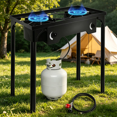 2 Burner Stove for Outdoor Cooking
