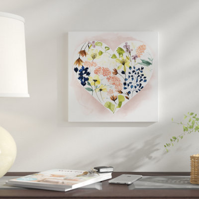 « love floral ii », reproduction d’impression sur toile
