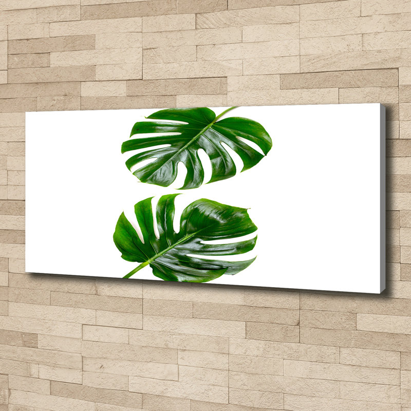 Tropical Leaves 1 Piece Wrapped Canvas Wall Art