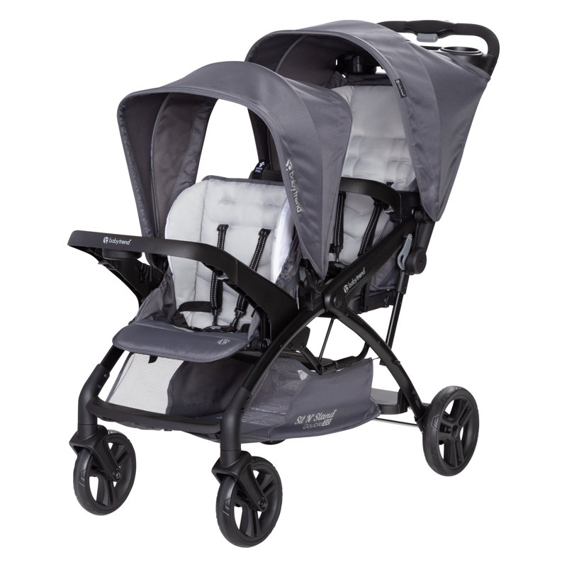 Baby Trend Sit N' Stand® Double 2.0 Stroller, Gray