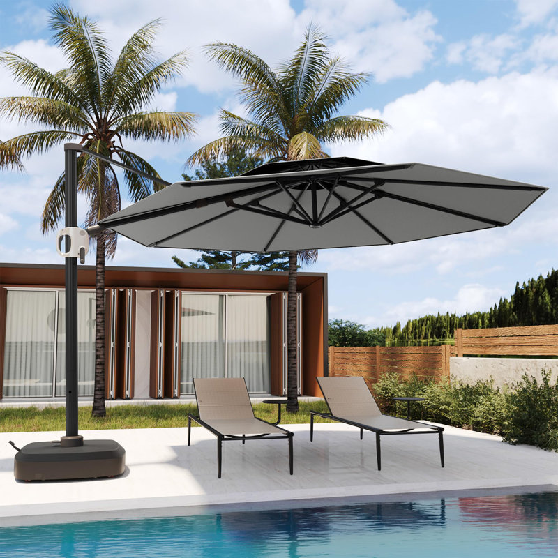 Parasol pour porte-à-faux 11 pi, Gris montagne