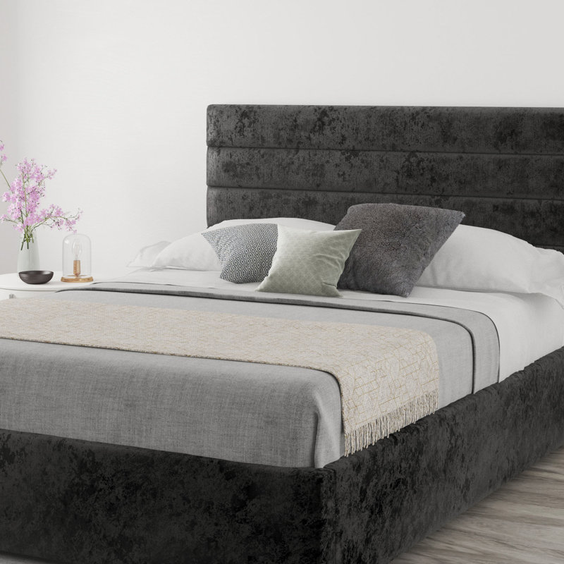Platt Upholstered Headboard, Single (3'), Velvet Black