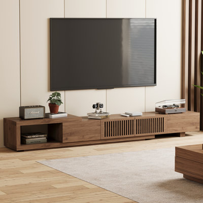 78.54" Expandable Media Console TV Stand with 2 Drawers and Storage Cabinets, Contemporary