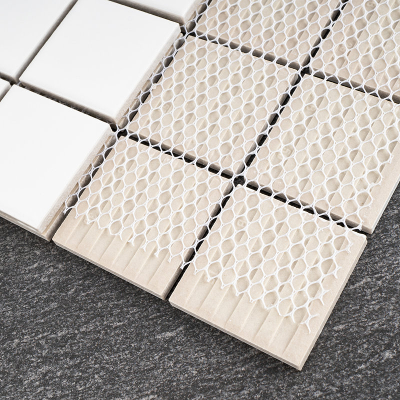 Carreau de mosaïque en porcelaine mate carrés 12,05 po x 12,05 po Porcetile