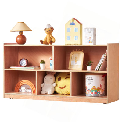 Cubby Mobile Tray Storage Cabinet, 5-Compartment Cubby Storage Shelf, Cubby Storage Cabinet 2-shelf, Classroom Cubbies, Classroom Furniture for Home, Daycare and Preschool