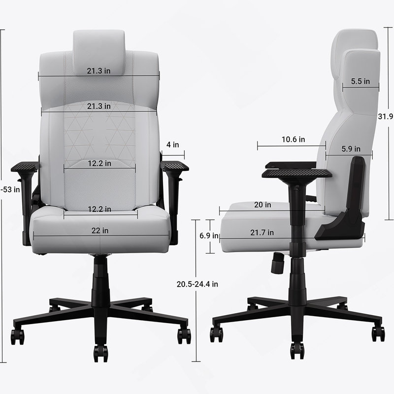 Fauteuil de bureau ergonomique Bestoffice, Blanc