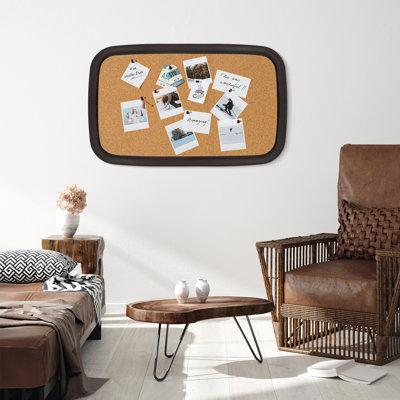 Cork Board with Thumbtacks for Walls with Frame