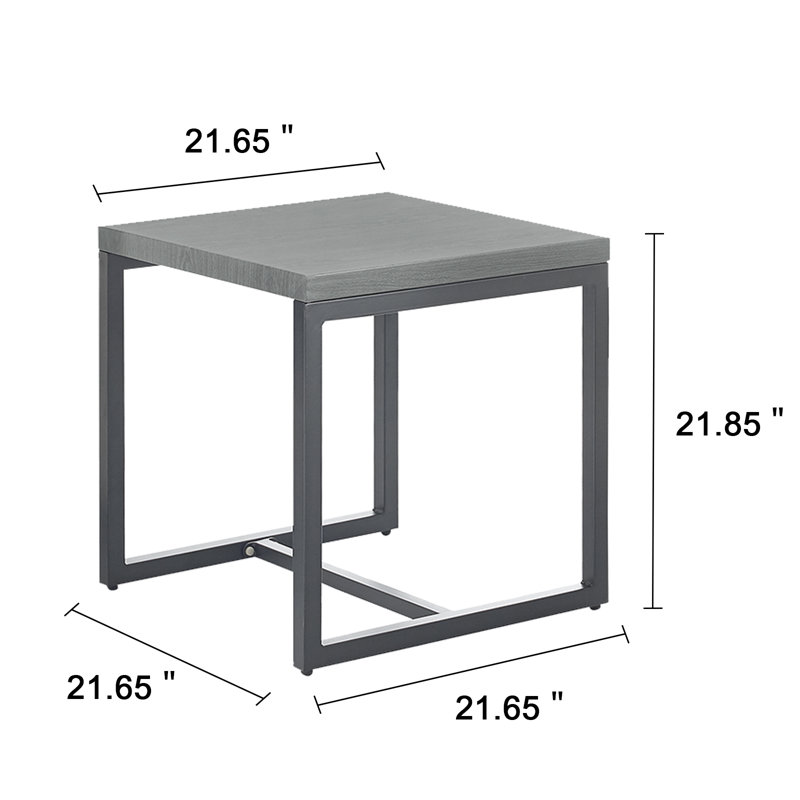Square Outdoor Side Table , 21.6 " W 21.6 " D