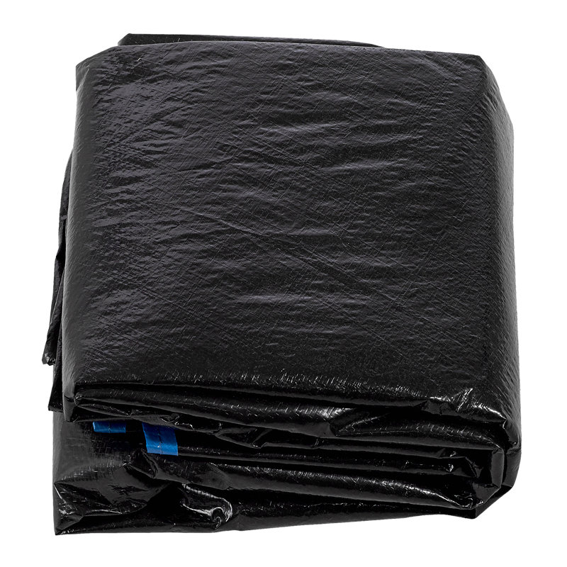 Machrus Upper Bounce Round Trampoline Weather Cover - Weather-Resistant Trampoline Protective Cover, Black, 16'