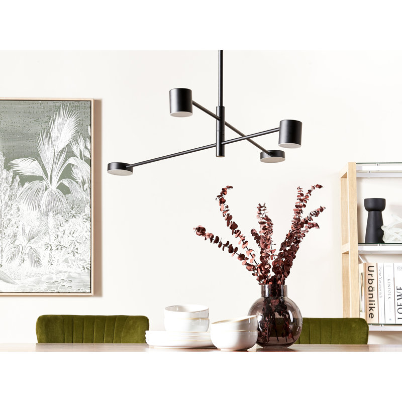 Alishea 4 - Light LED Sputnik Pendant, Black