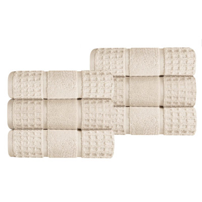 Ensemble de serviettes essuie-mains mi-épais 100% coton gaufré Camillah